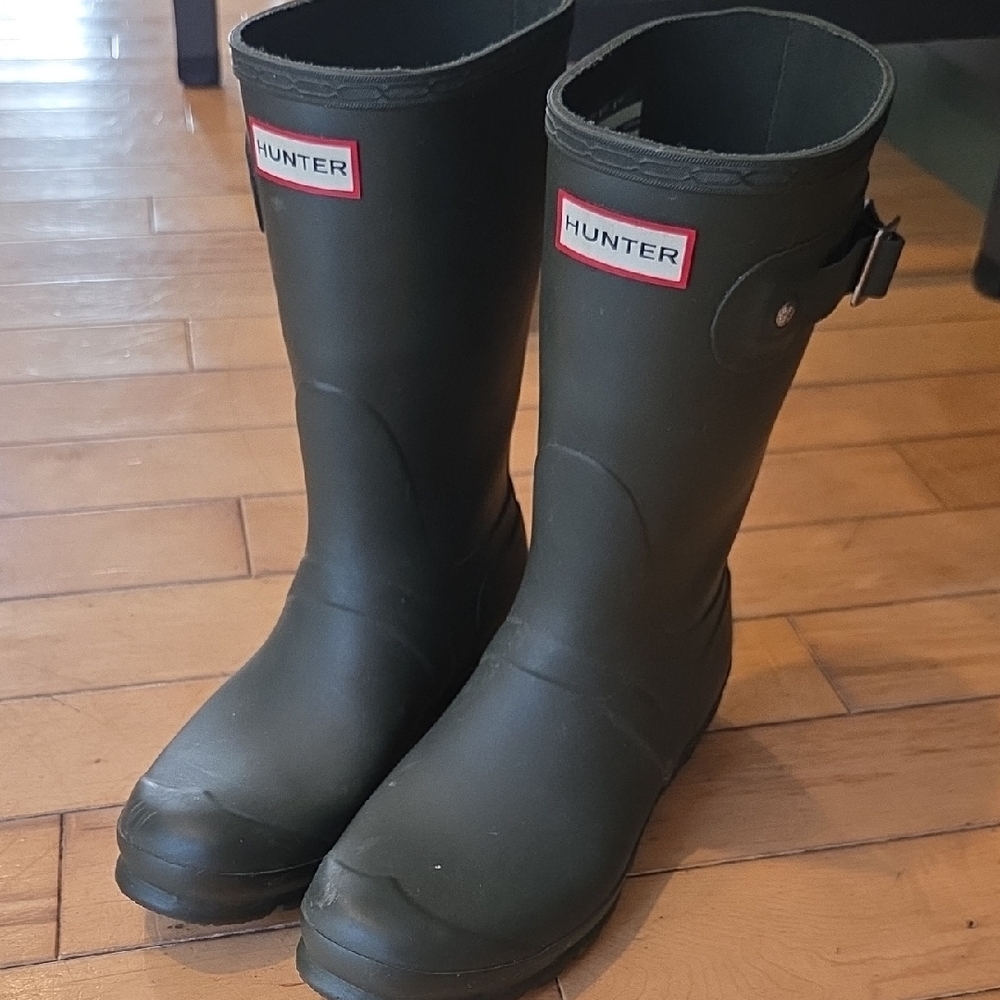 Hunter Dark Green Waterproof Boots